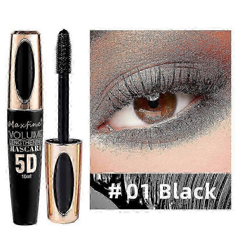 5D Silk Fiber Mascara Fuller & Voluminous Colored Mascara Natural Waterproof Smudge-proof Mascara Waterproof Mascara for Eyelashes