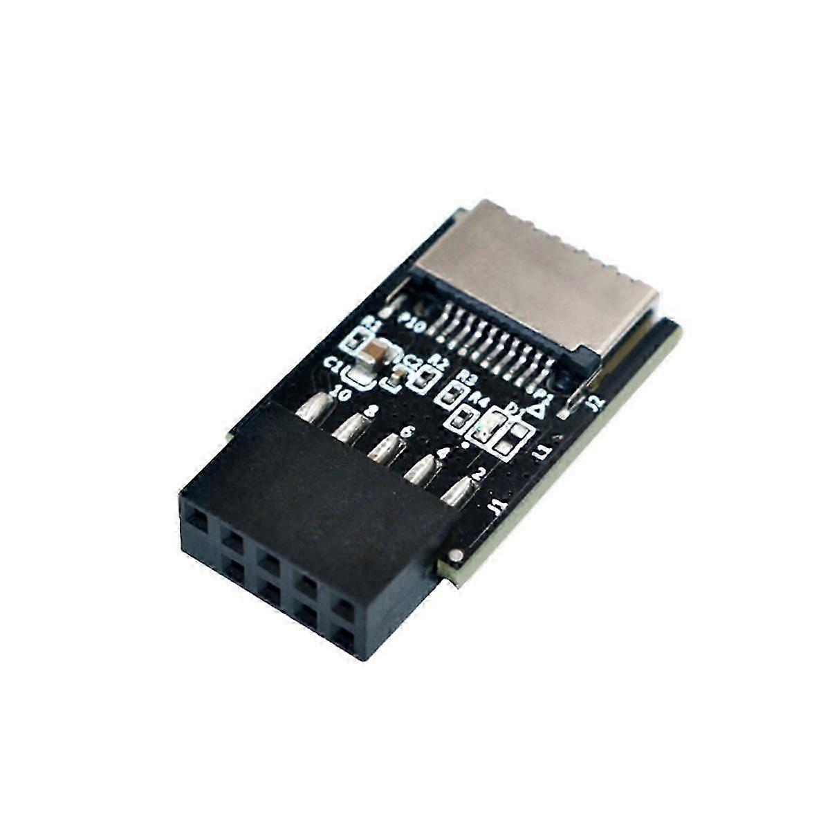 USB 2.0 9Pin to Type-E Adapter: 5V P Front Panel Header to Internal Type-E Converter