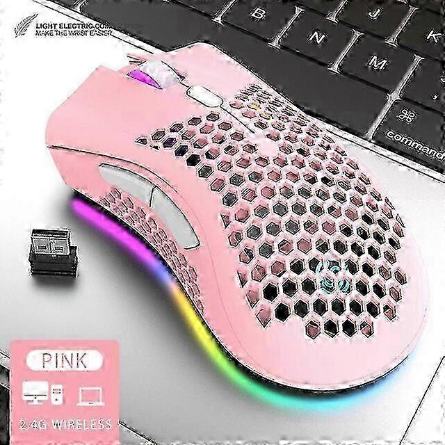BM600 Rechargeable Gaming Mouse USB 2.4G Wireless RGB Light Honeycomb Gaming Mouse Desktop PC Computers Notebook Laptop Mice sy