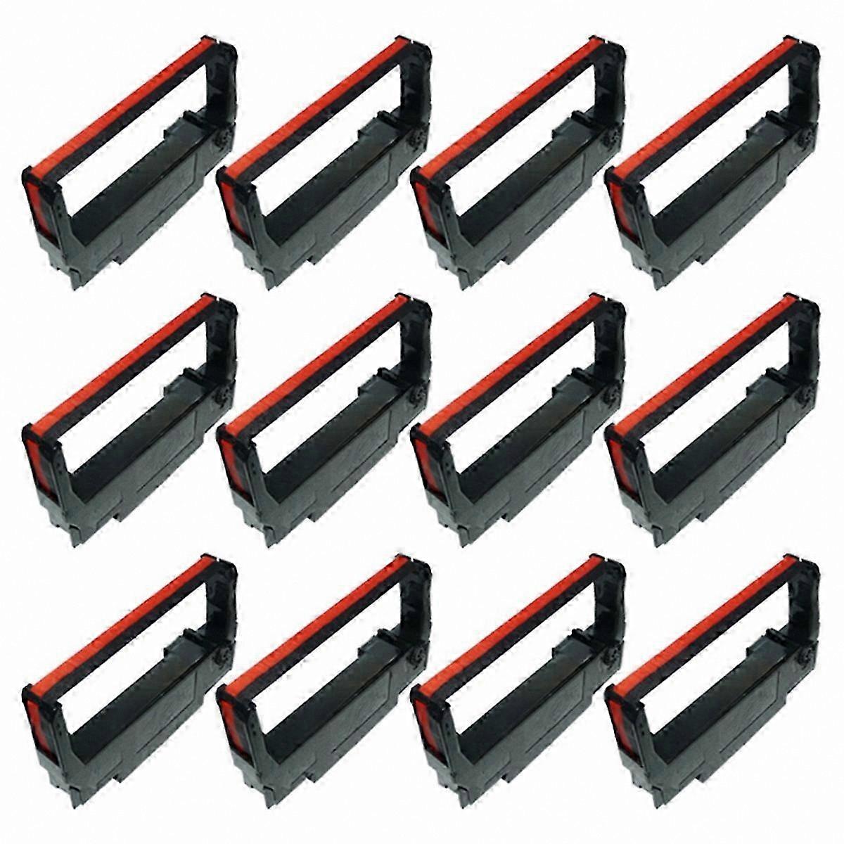 12-Pack Printer Ribbons, Black and Red, Compatible with Epson ERC38 ERC30 ERC34 TM-U220 Series