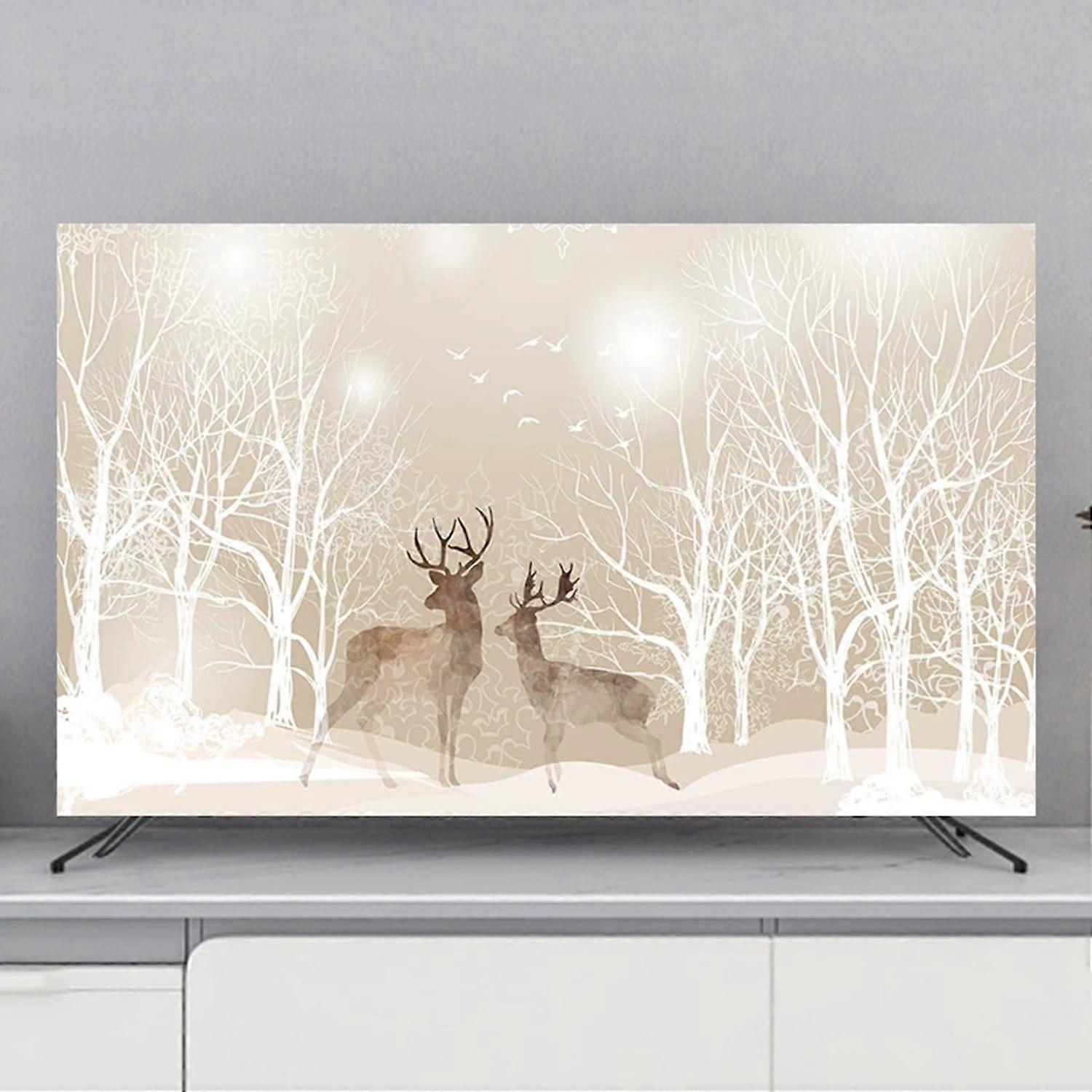 TV Covers Indoor TV Cover Fits 3280 Inch TVs Soft Fabric DustProof LightProof 5860 In 140x85 cm For Wall Mount Monitors