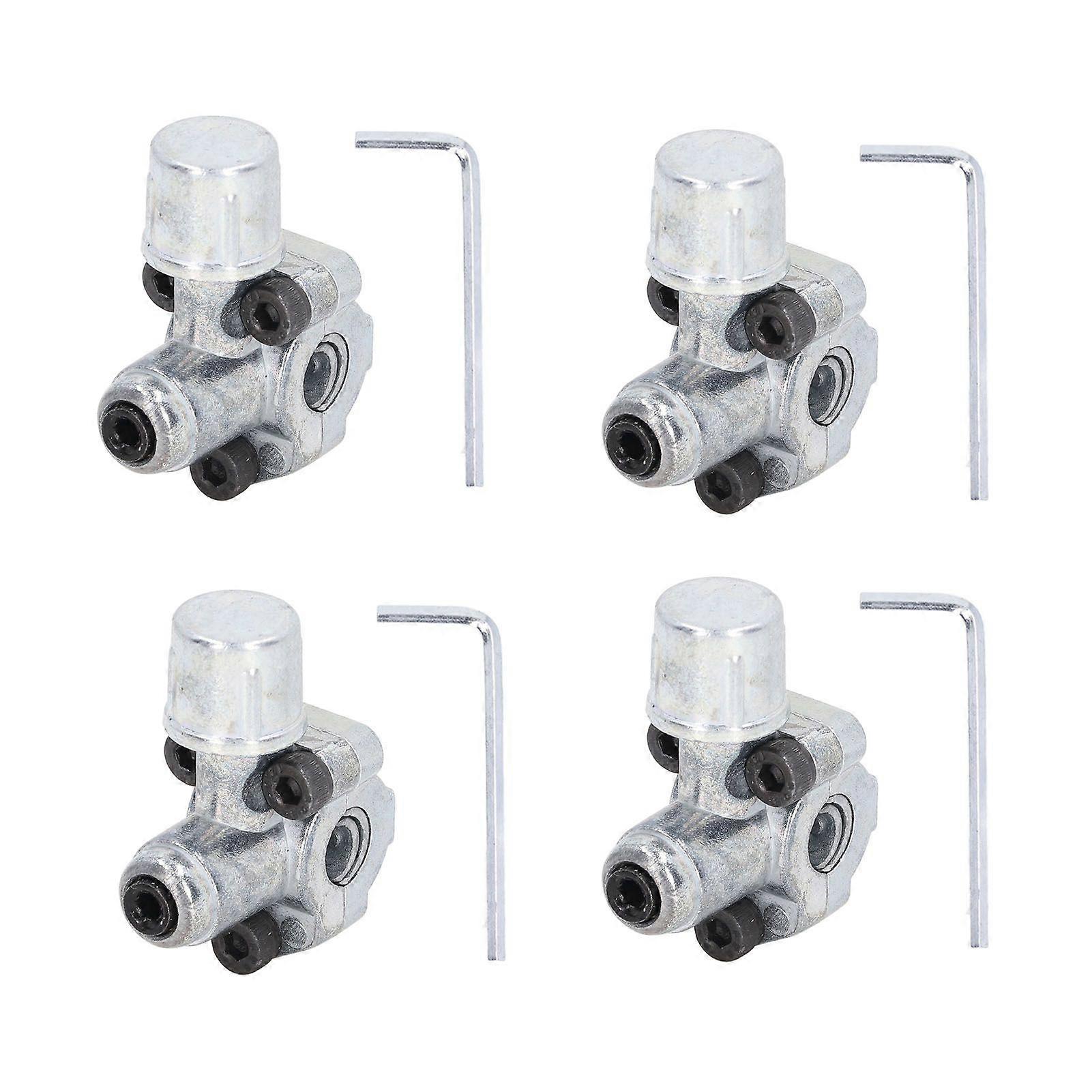 4Pcs Piercing Valve Zinc Alloy Line Tap Valves 3 in 1 for 1/4in 5/16in 3/8in Pipe