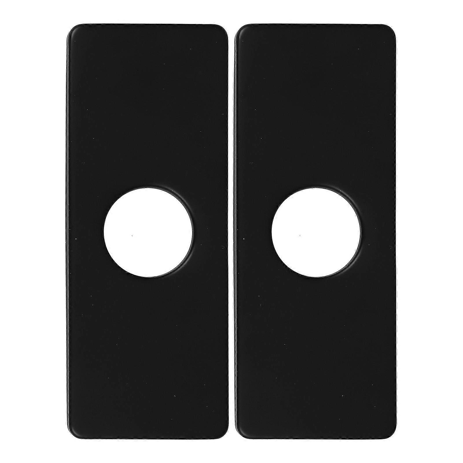 Stainless Steel Water Faucet Base Plate for Kitchen Use 2Pcs Black Design