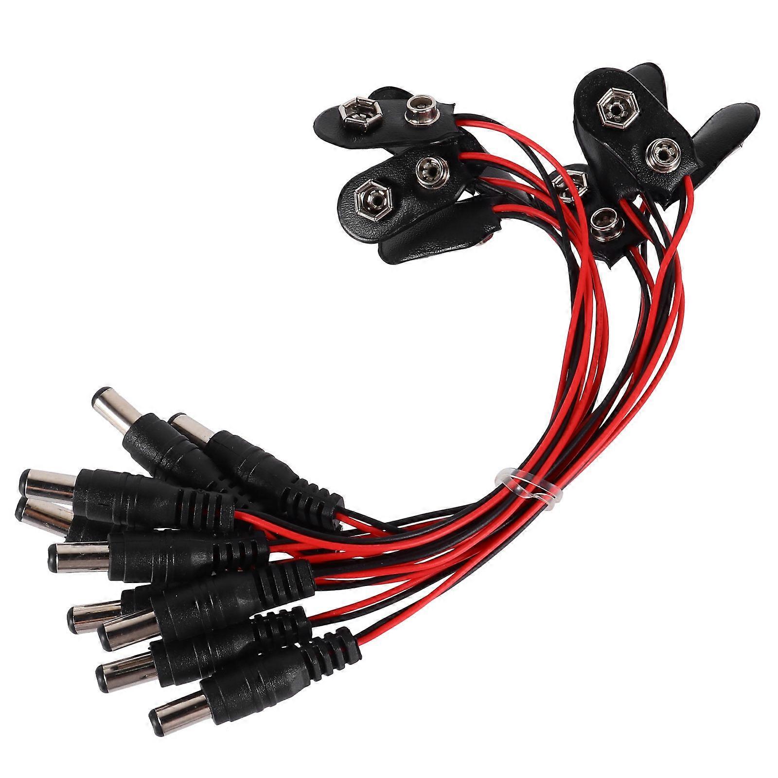9V Battery Snap Connectors for Power Connection 10Pcs Black Durable Clips