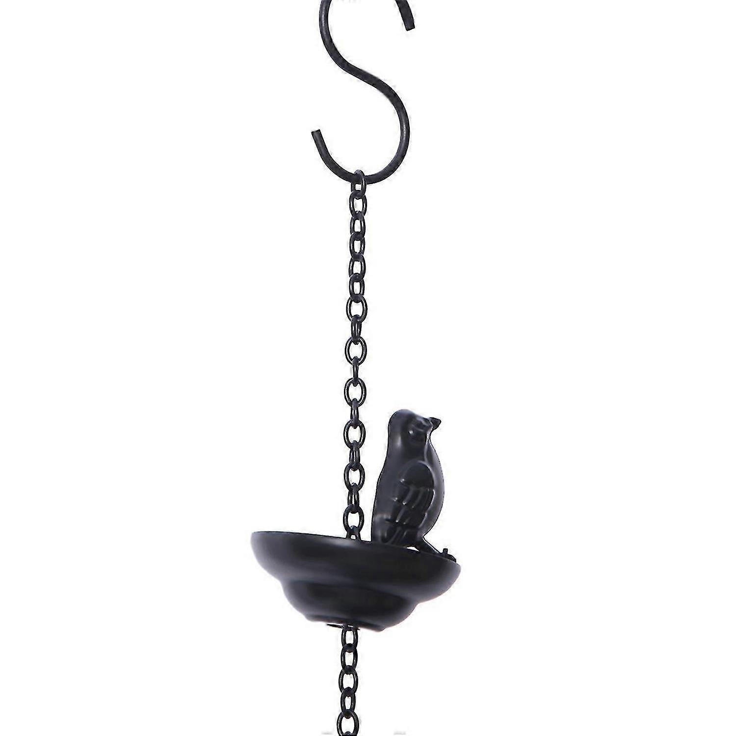 Mobile Birds on Cups Rain Chain, Rain Chains for Gutters,9x7x60cm