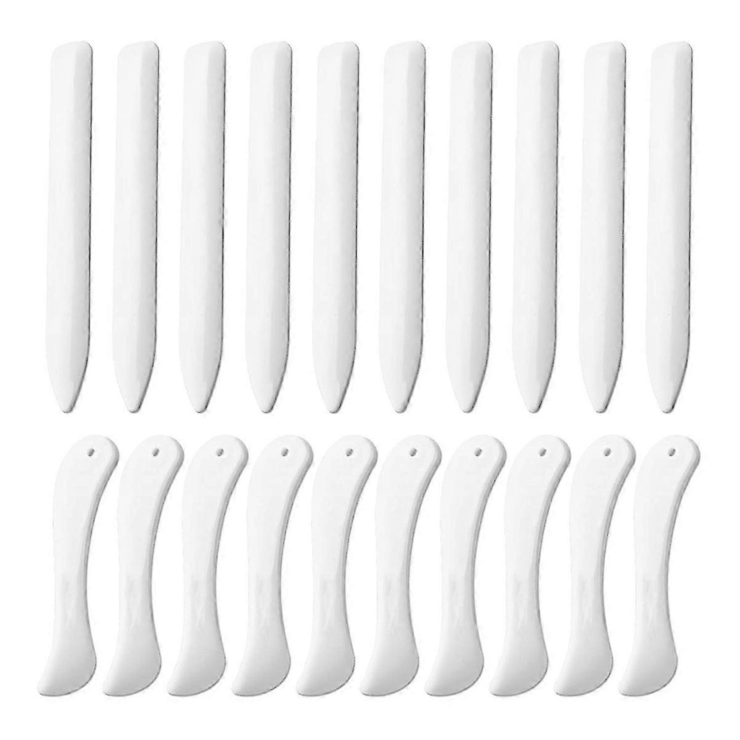 20 Pcs Bone Folder Tool - Plastic Bone Folder Paper for Card Making, Leather Cards, DIY Handmade Bur