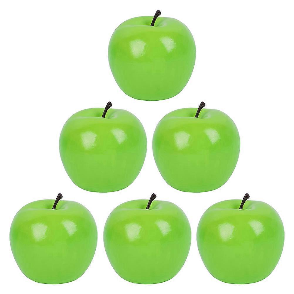 Simulation Fruit Green Model for Decor 6Pcs Realistic Fruit Ornament Props