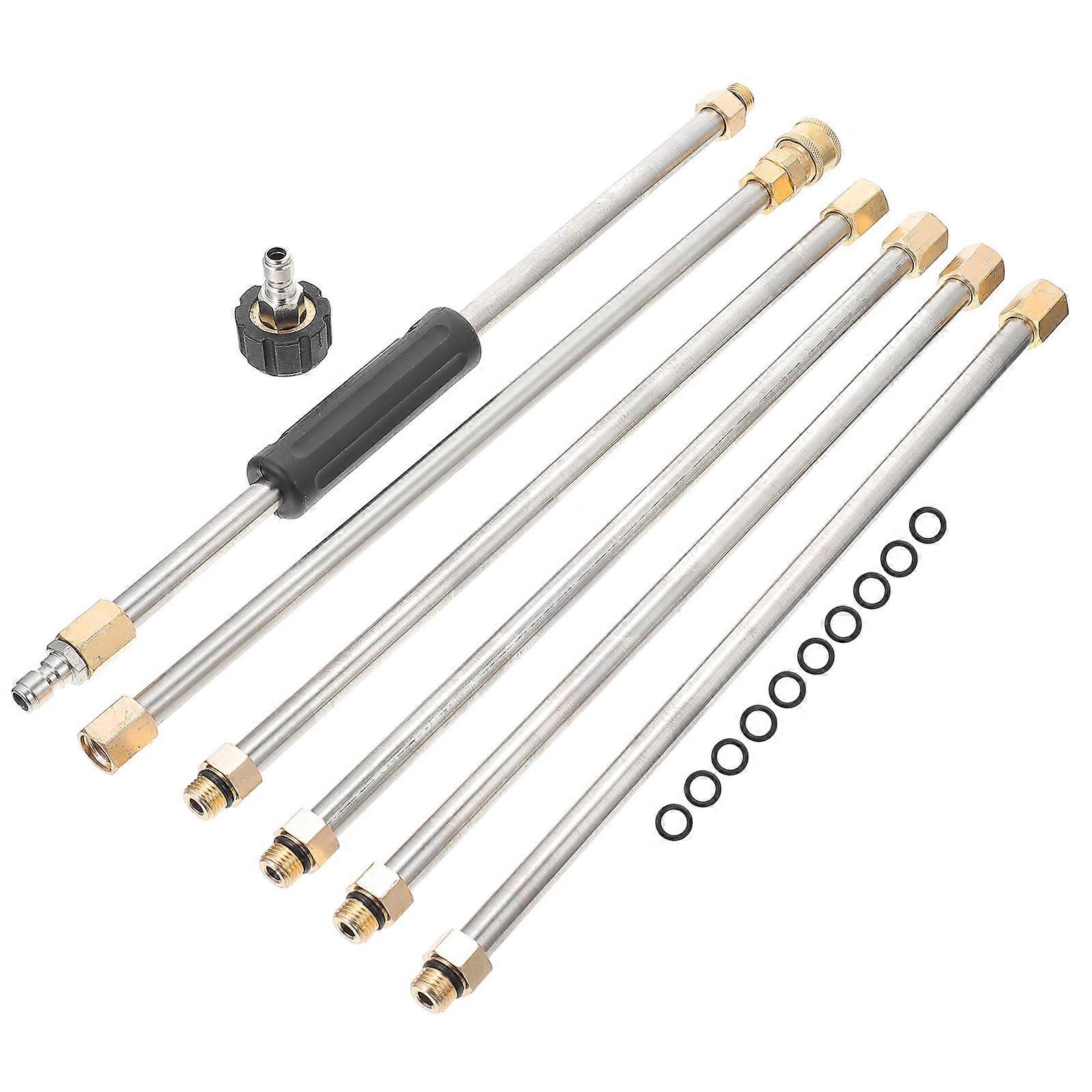 Power Washer Extension Wand for Washing Machine 2Sets Silver Durable Rods