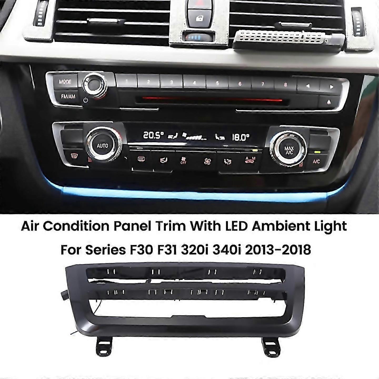 For Car Ac Panel Trim With Led Ambient Light For 3 Black