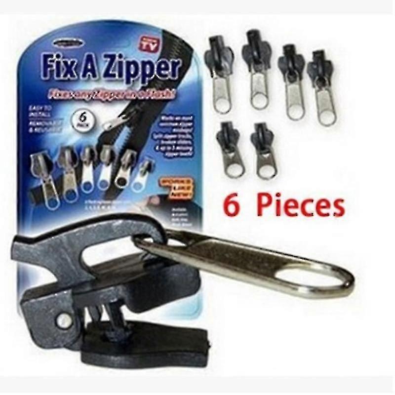 6 Pcs Universal Instant Fix Zipper Repair Replacement Zip Slider Teeth Rescue G