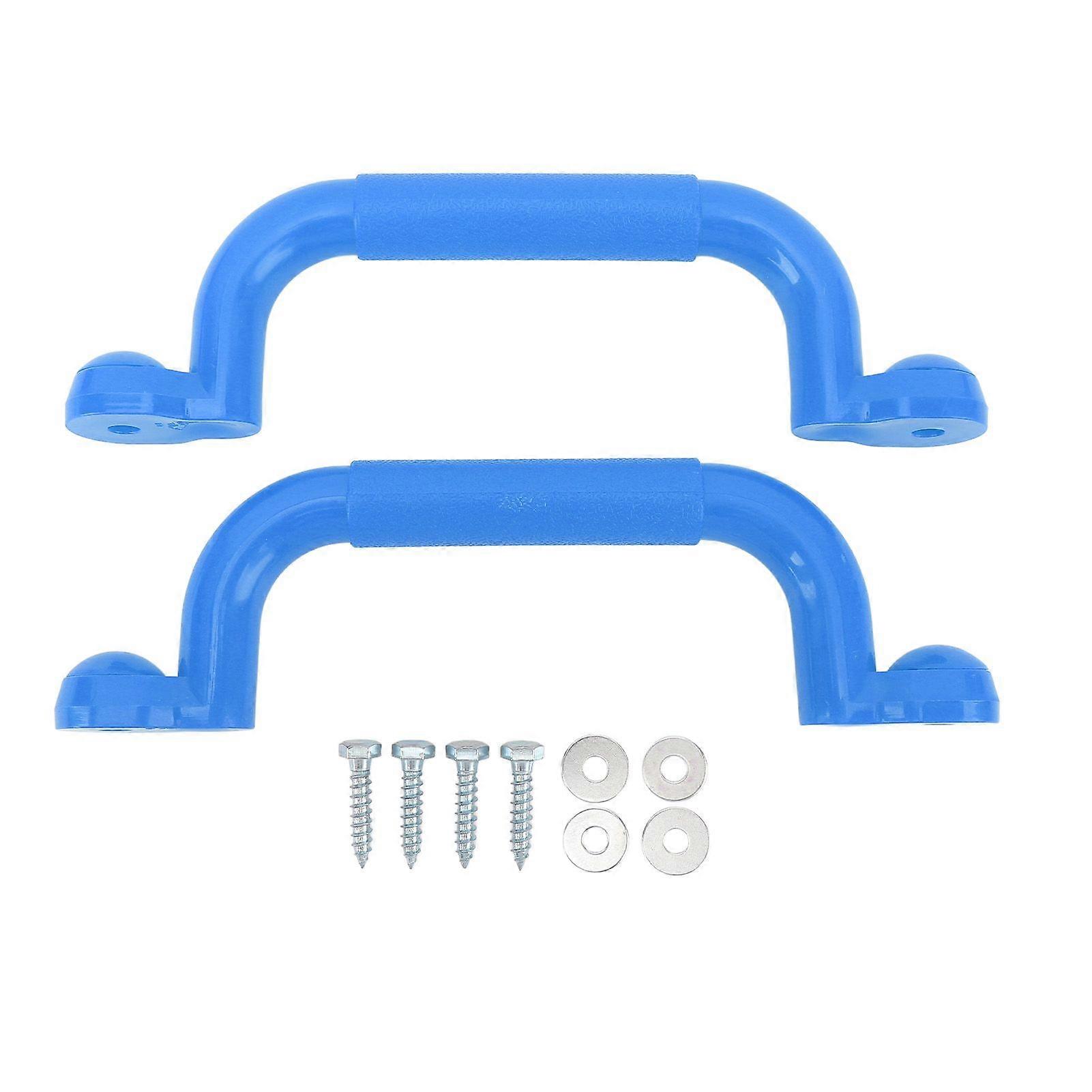 1 Pair Playground Handles Professional Versatile Slip Resistance Sturdy Large Safety Hand Grips for Playset Climbing Frame Play House Blue