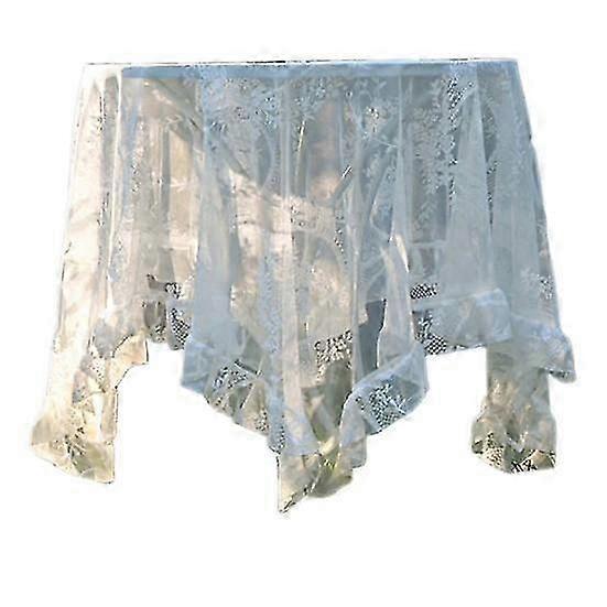 Retro Table Cloth See-through Hollow Out Lace Romantic Style Round Shape Ruffle 2025