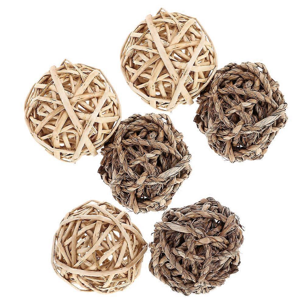 Bunny Chew Toys for Small Animals 24Pcs Chinchilla Grass Chew Balls