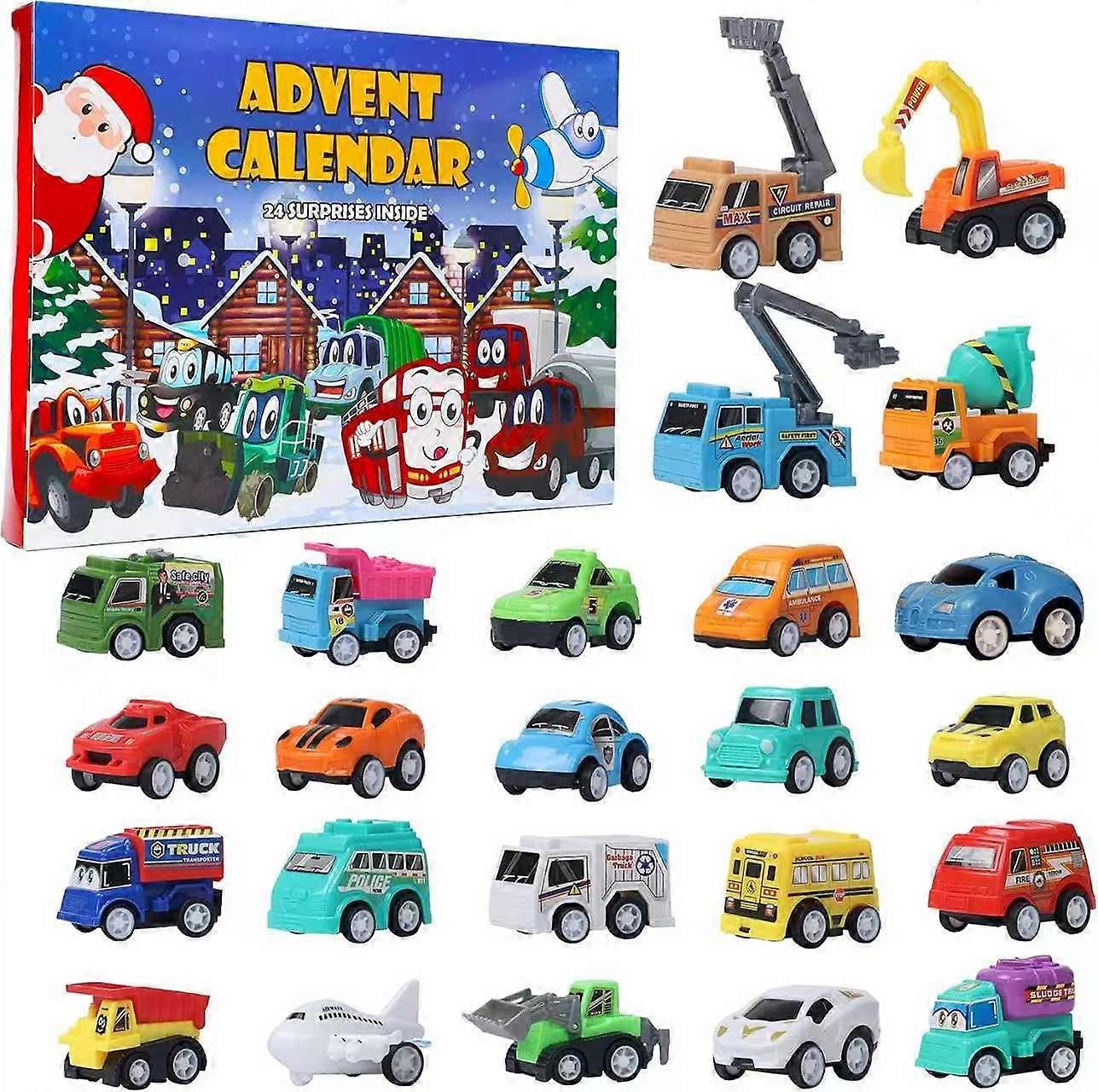 Christmas Advent Calendar Children's Car Advent Calendar 24 Gifts Hole Music Gift Blind Box