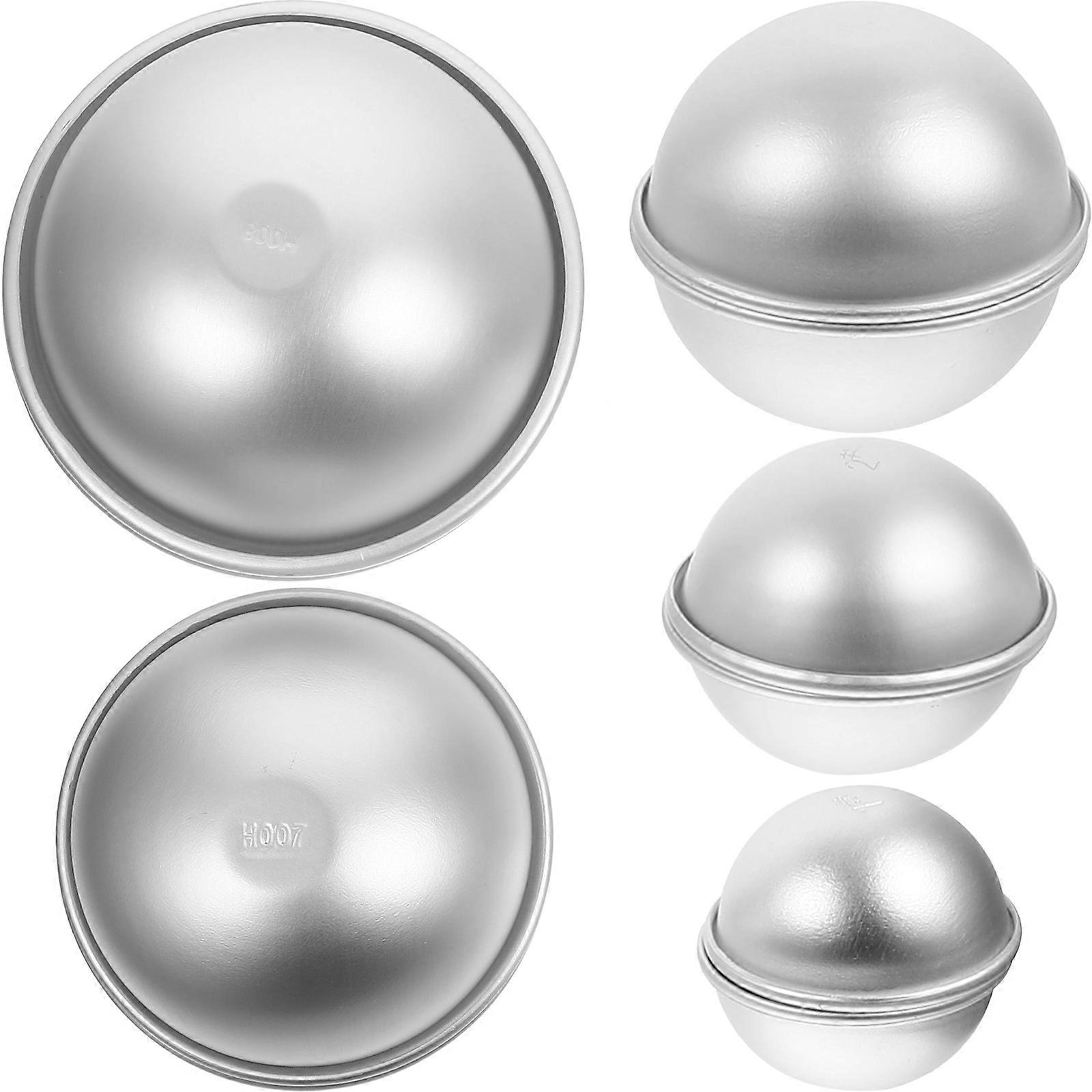 Cake Baking Molds Ball Shape for Craft 15Pairs Durable Aluminum Alloy Molds