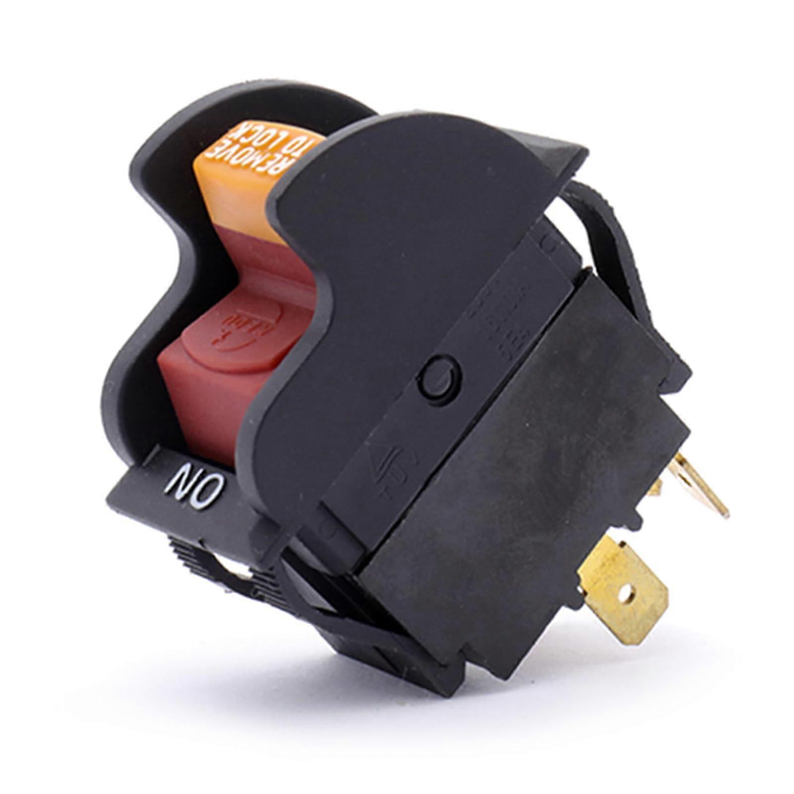 PVC Key Lock Push Button Switches 4Pin Easy Install 125V/250VAC Industrial Electrical Control