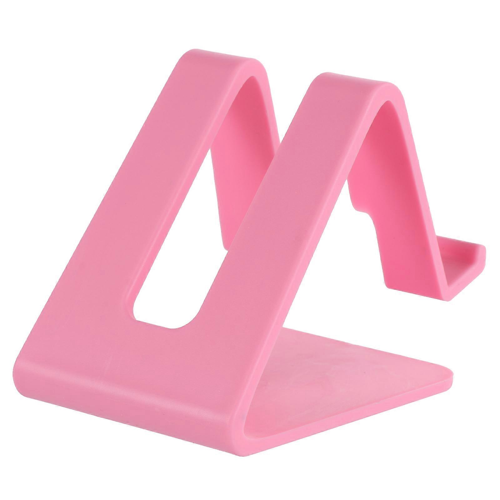 Mobile Phone Desktop Stand Phone Bracket Holder Stable Support Sofa Relaxation 7x6cm Pink ABS 1Pc