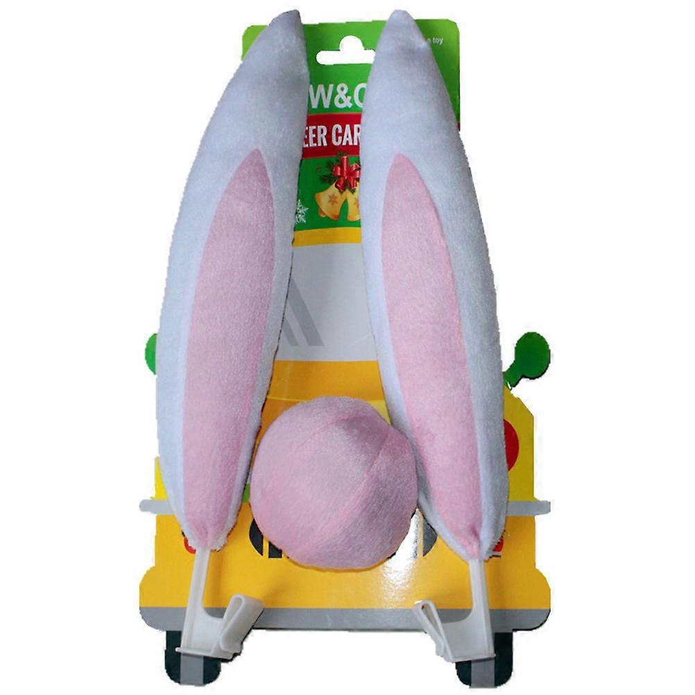 Christmas Rabbit Ears Car Decoration Set For Families Holiday Use Easy To Install In 2 Sets