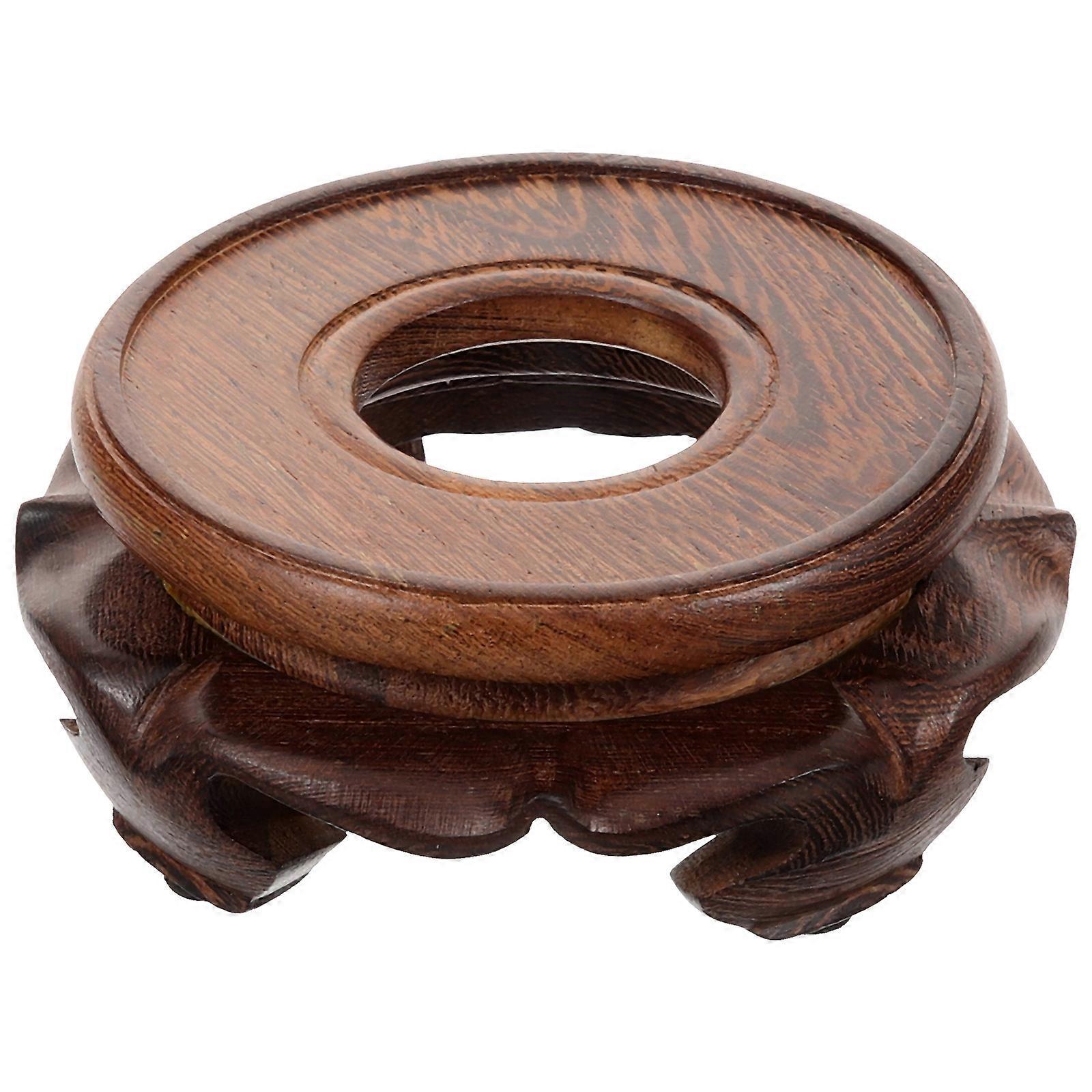 Wooden Plant Stand Wood Display Stand for 3Pcs Indoor Vase Display
