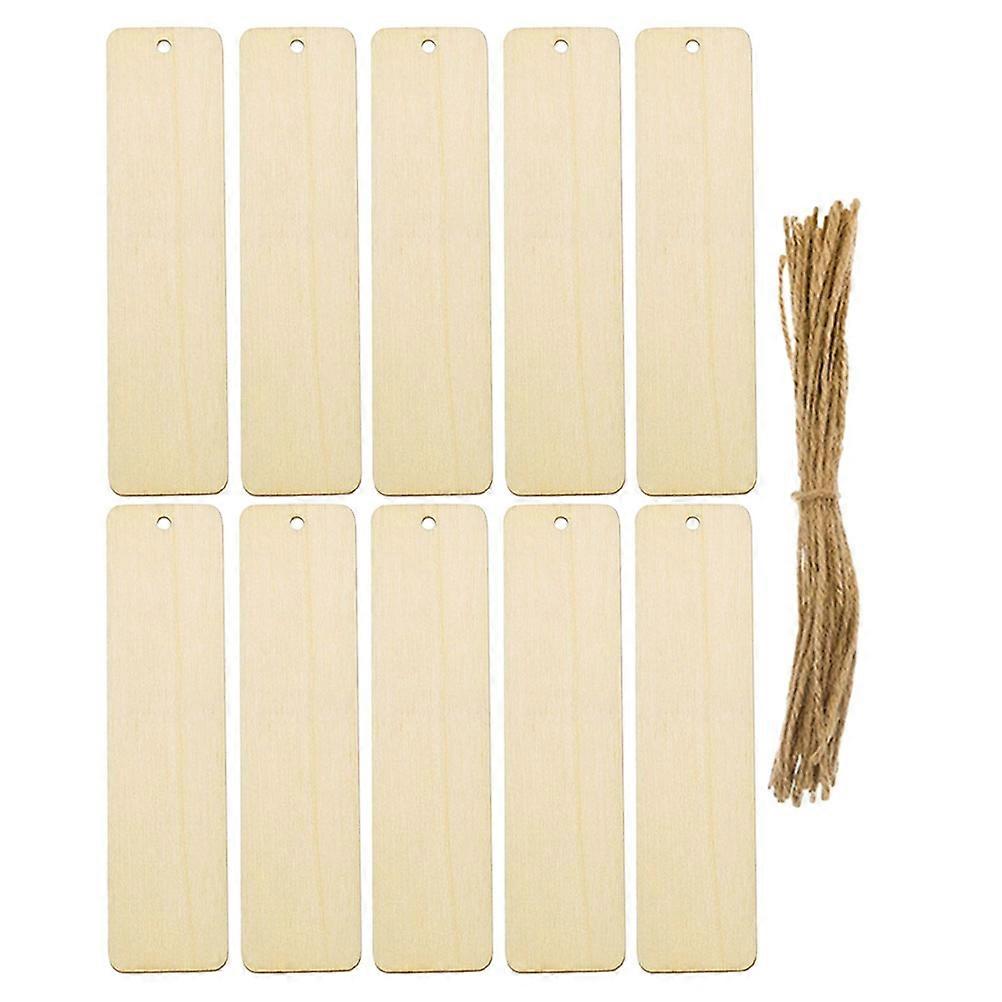 Wood Blank Bookmarks for DIY Wooden Rectangle Bookmarks 50Pcs