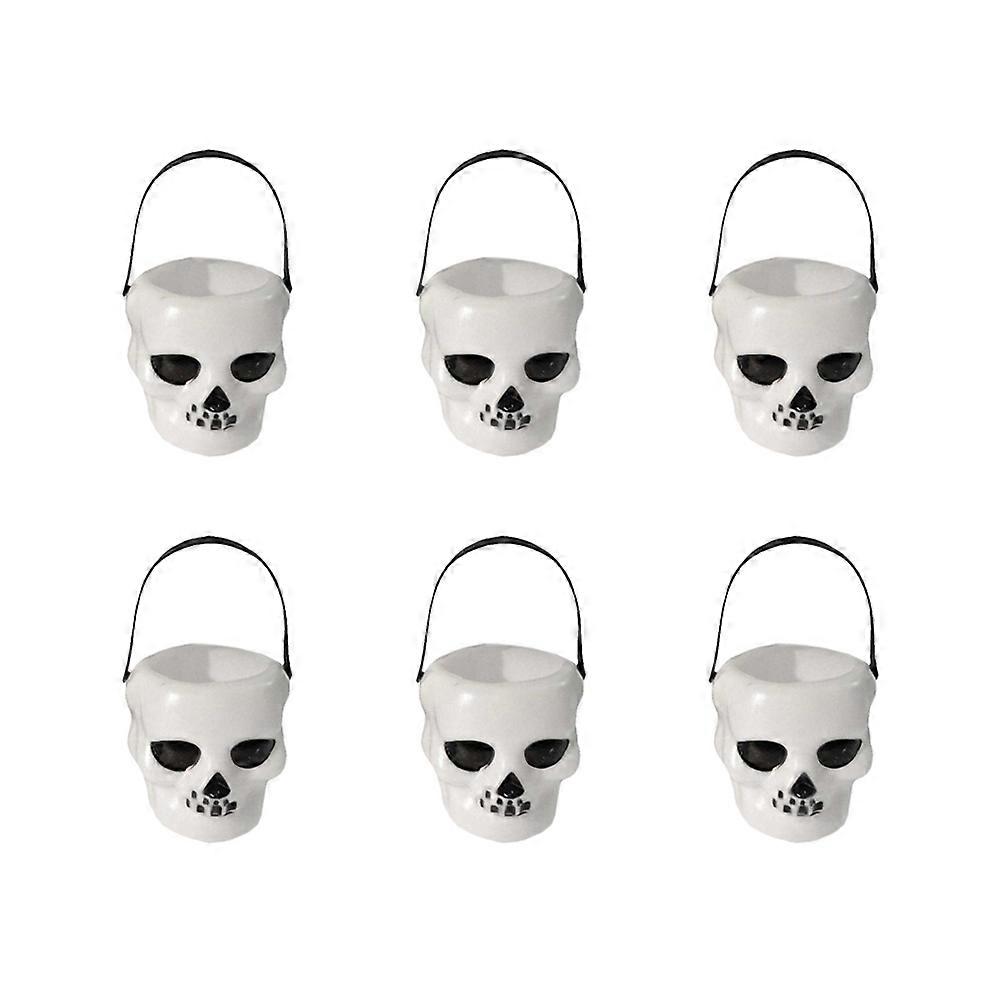 Halloween Bucket Skull Head Design to Hold 36Pcs Candy Items