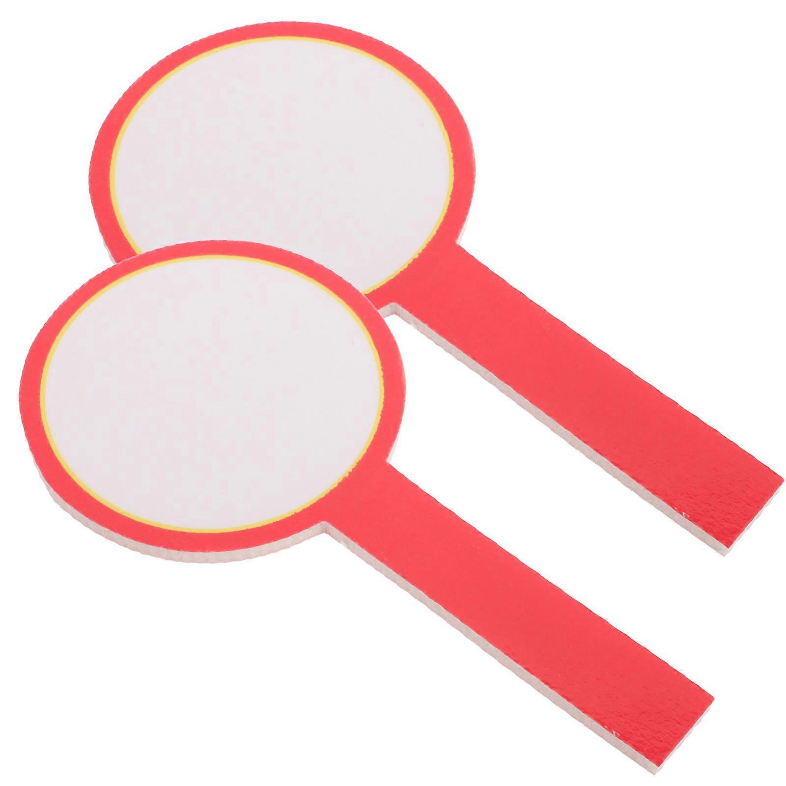 Reusable Scoreboard Handheld Paddles for Writing 6Pcs Red Plastic Boards