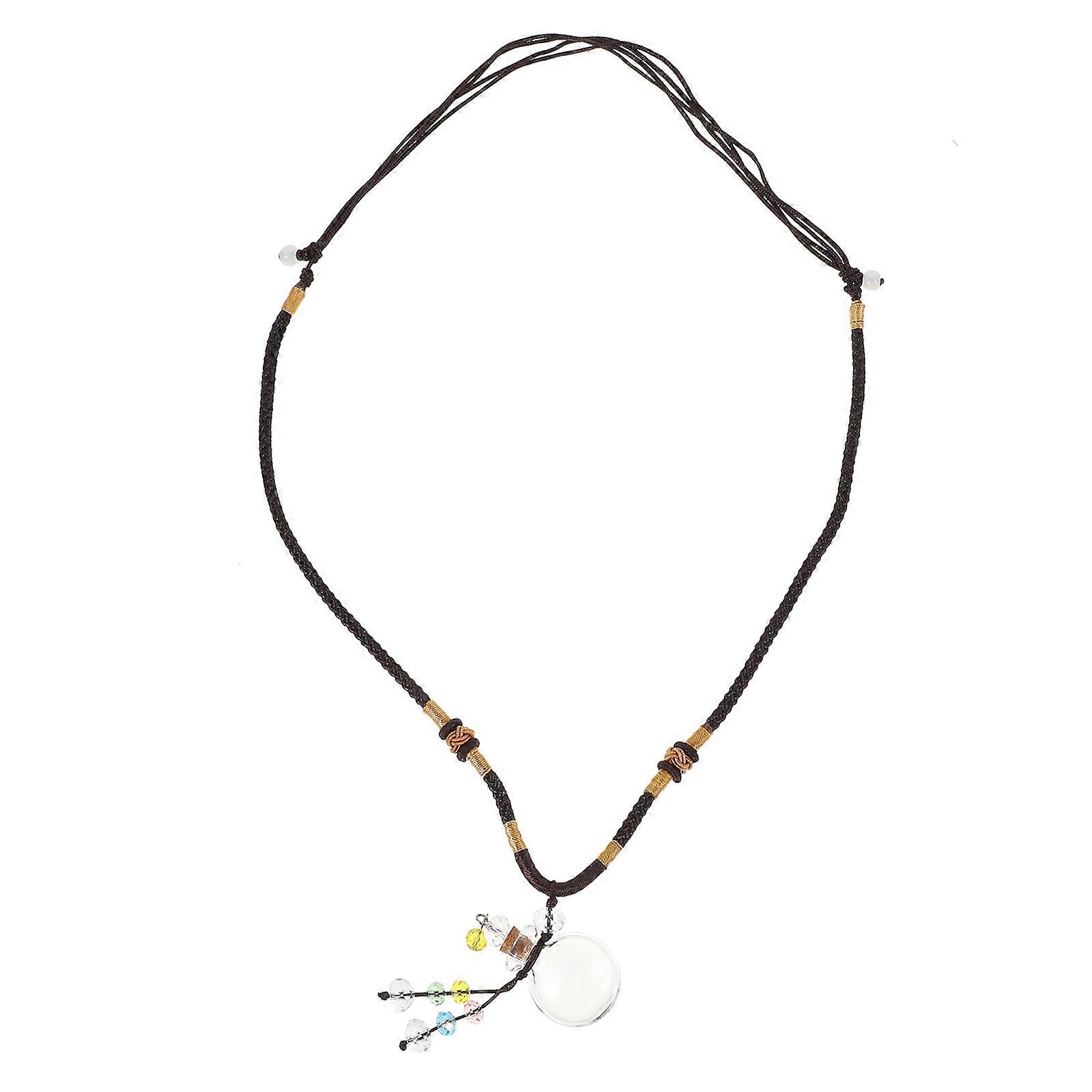 Aromatherapy Diffuser Pendant Necklace with 7Pcs Essential Oil for Decor