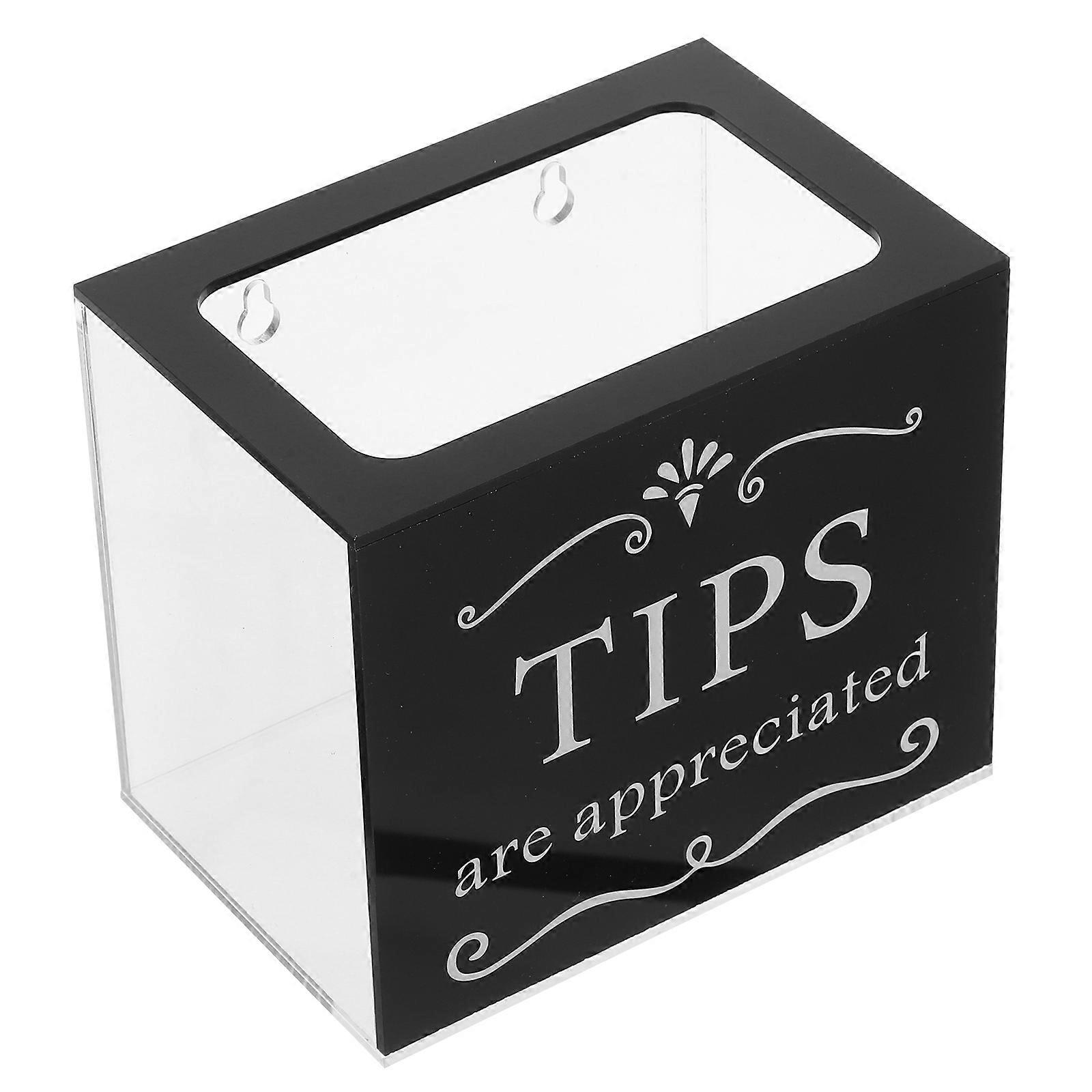 Versatile Feedback Collection Box For Bars Clear Acrylic Tip Jar 15.00X13.00X10.00CM Rectangular Shape 1Pcs