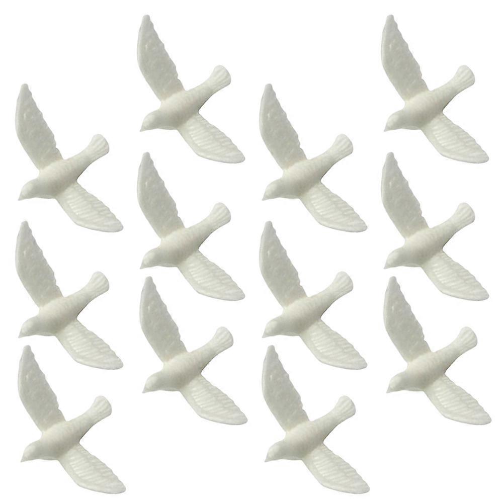 Miniature Pigeon Resin Figurine for Decoration with 75Pcs Set