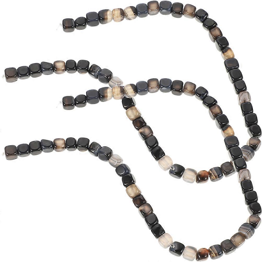 Multi Color Agate Spacer Beads for Jewelry Making 6 Strings