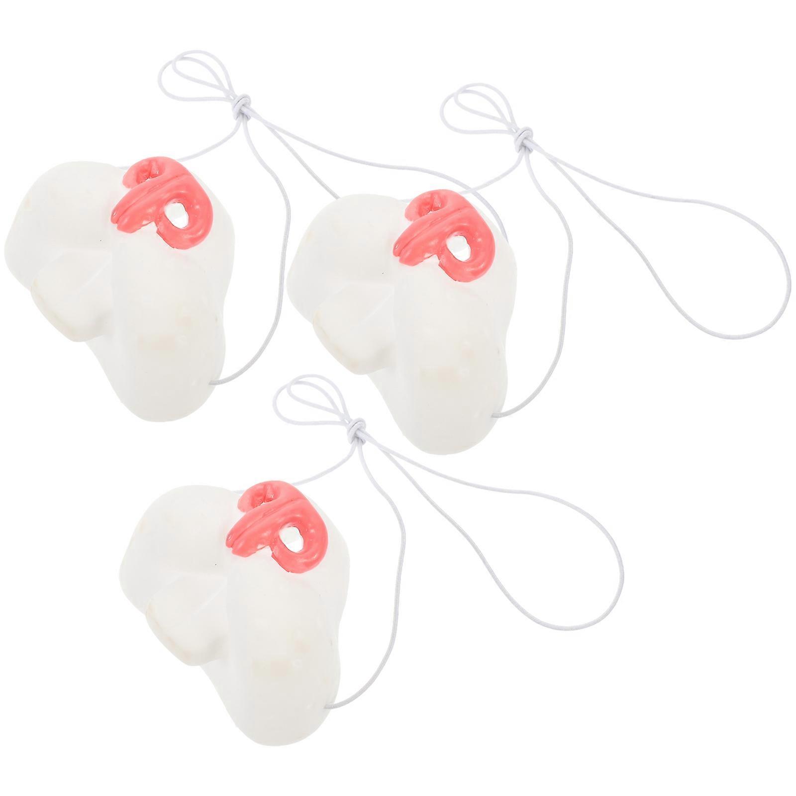 Vinyl Simulation Rabbit Nose for Decoration 9Pcs White Bunny Prop