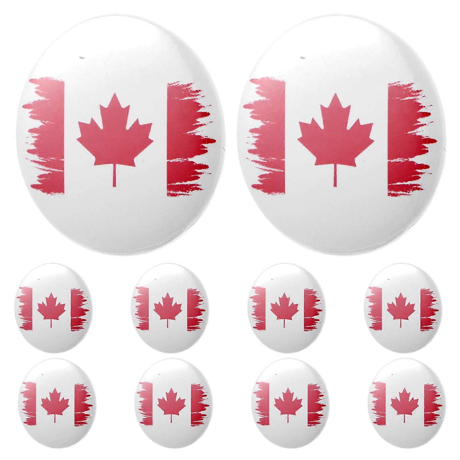 Canada Flag Brooch Pin for Craft Use 40Pcs Iron Maple Leaf Badge
