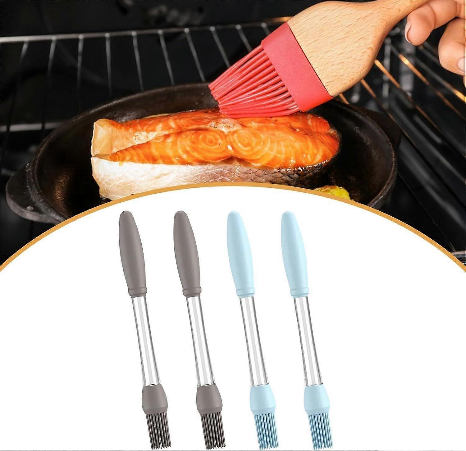 Set of 4 Basting Brushes, Pastry Brushes, Even Application, Multi-Purpose, for Barbecue, for Cooking and Baking