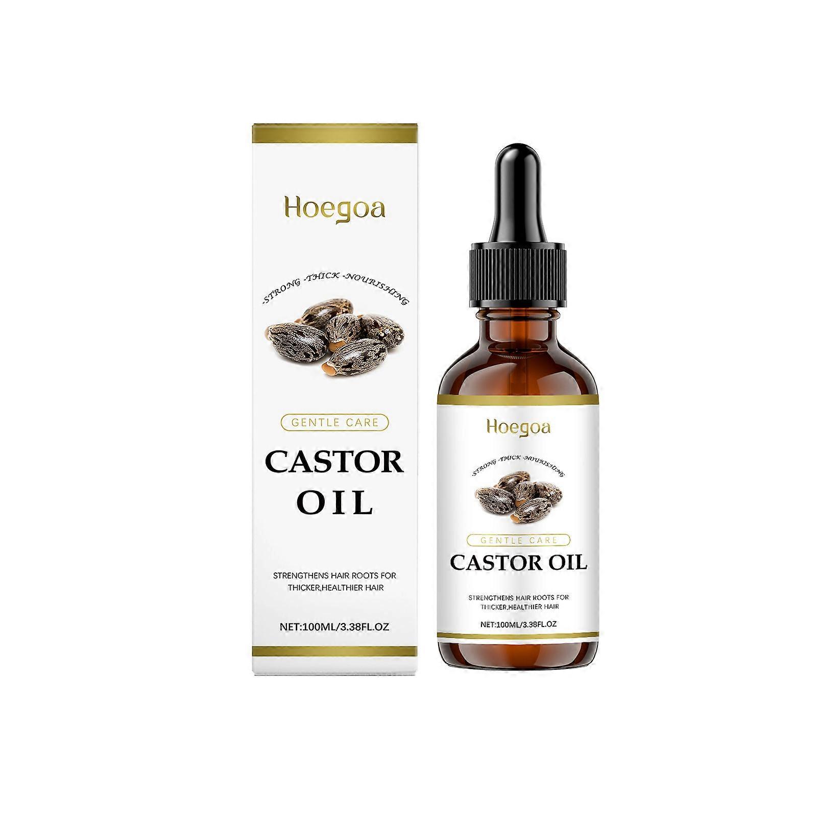 Hoegoa Castor Oil Hair Moisturizing Essential Oil, With Its Gentle Ingredients, Nourishes, Makes Hair Smooth, Natural And Shiny