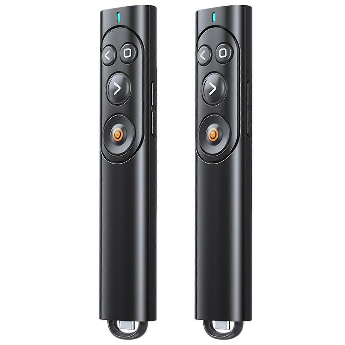 2X Portable 2.4G Wireless Presenter Remote Control Page Turner Suitable for Teaching Lecture Confere