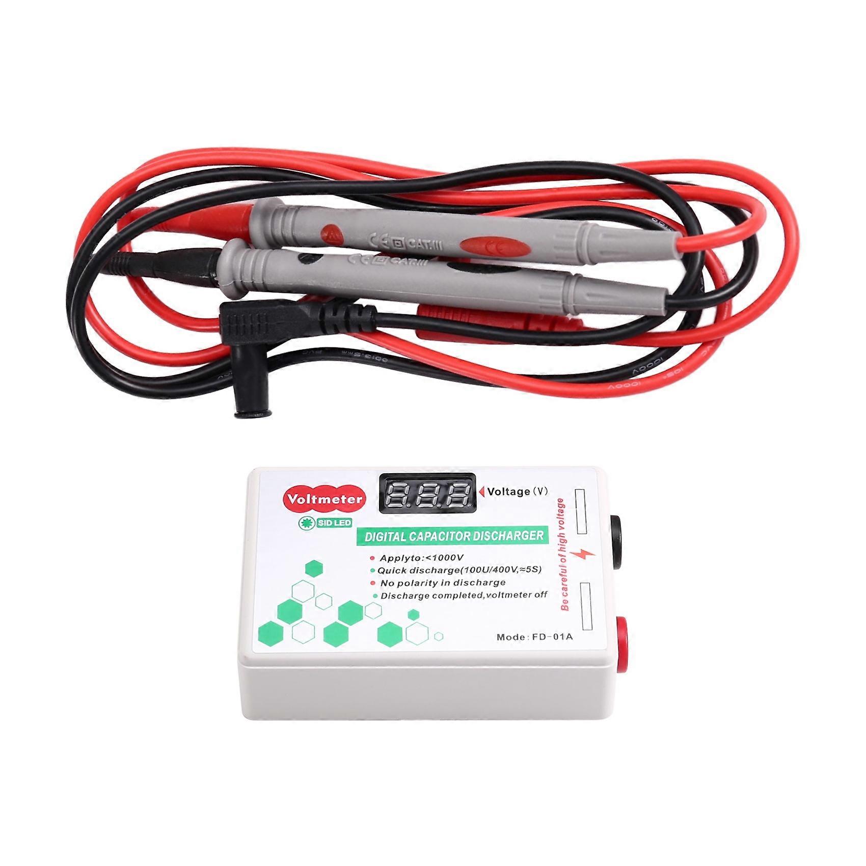 Digital Capacitor Discharger 10-1000V Voltage Tester