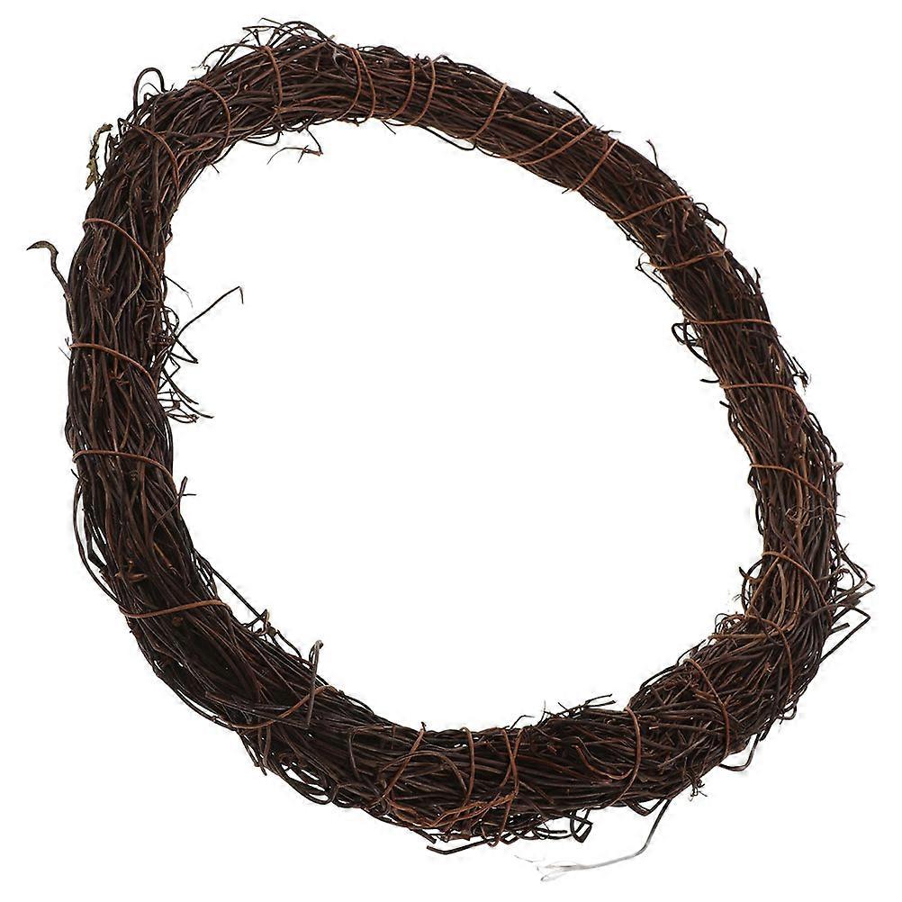 Decorative Rattan Wreath Frame for DIY Crafts One Round Vine Form
