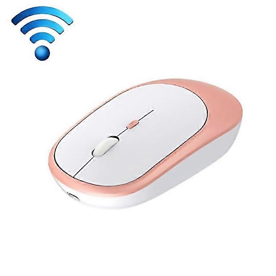 For M030 4 Keys 1600dpi Laptop Office Mute Mouse Style Wireless Pink