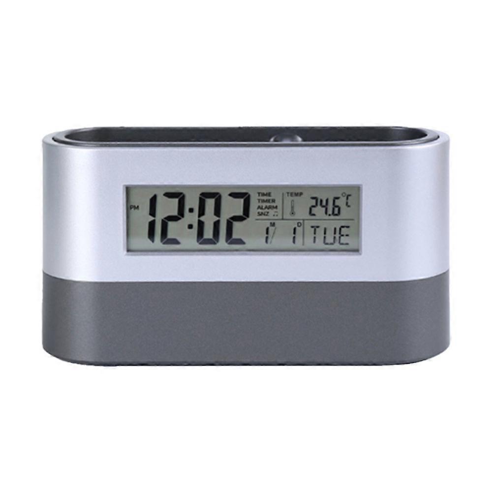 Clock Pen Container Practical Alarm Clock for Home 3Pcs Including Date Temperature