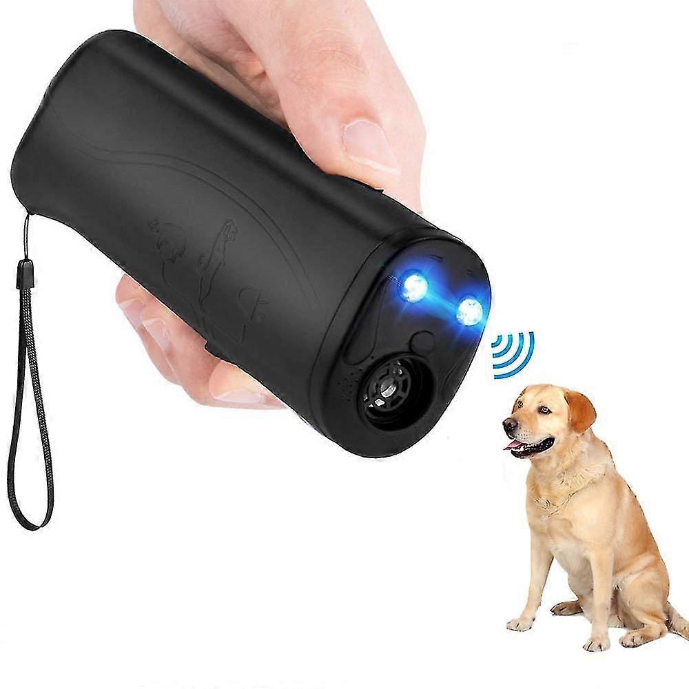 P Handheld Ultrasonic Dog Repellent Dog Trainer, Anti Barking Device With Led Flashlight, Dog Deterrent