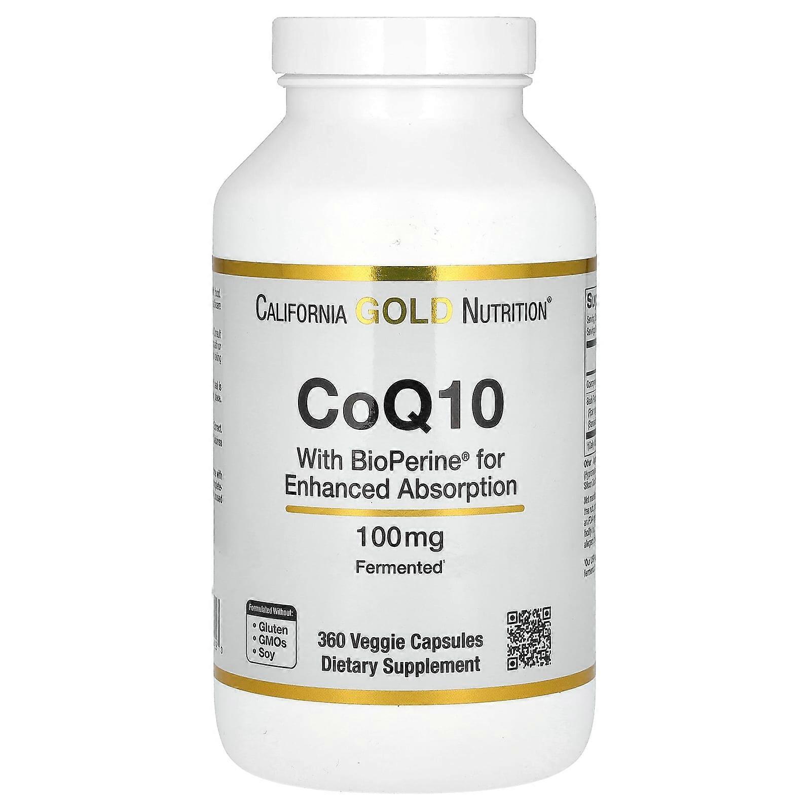 CoQ10 with Bioperine, 100 mg, 360 Veggie Capsules