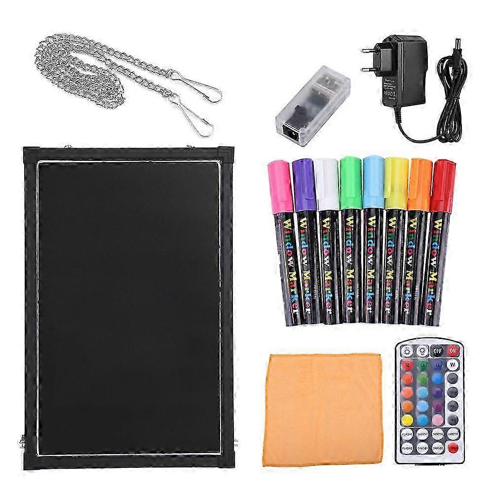 Erasable LED Light Drawing Message Advertizing Sign Writing Board with Highlighter (40x60cm)