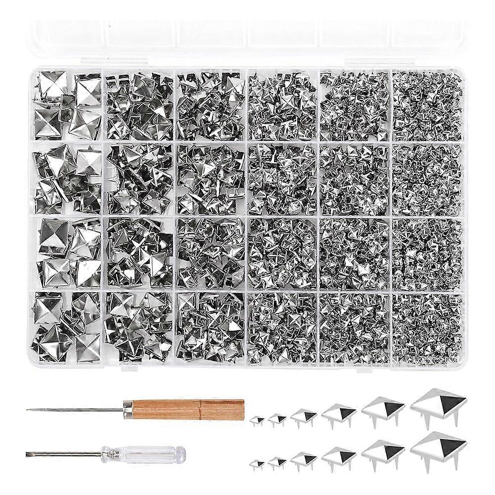 1222 Pcs Square Pyramid Studs Prong Studs