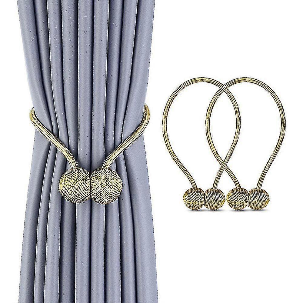 磁気カーテンタイバックカーテンクリップロープホルダーバックルカーテンタイカーテンホルダーホームデコレーション用2個