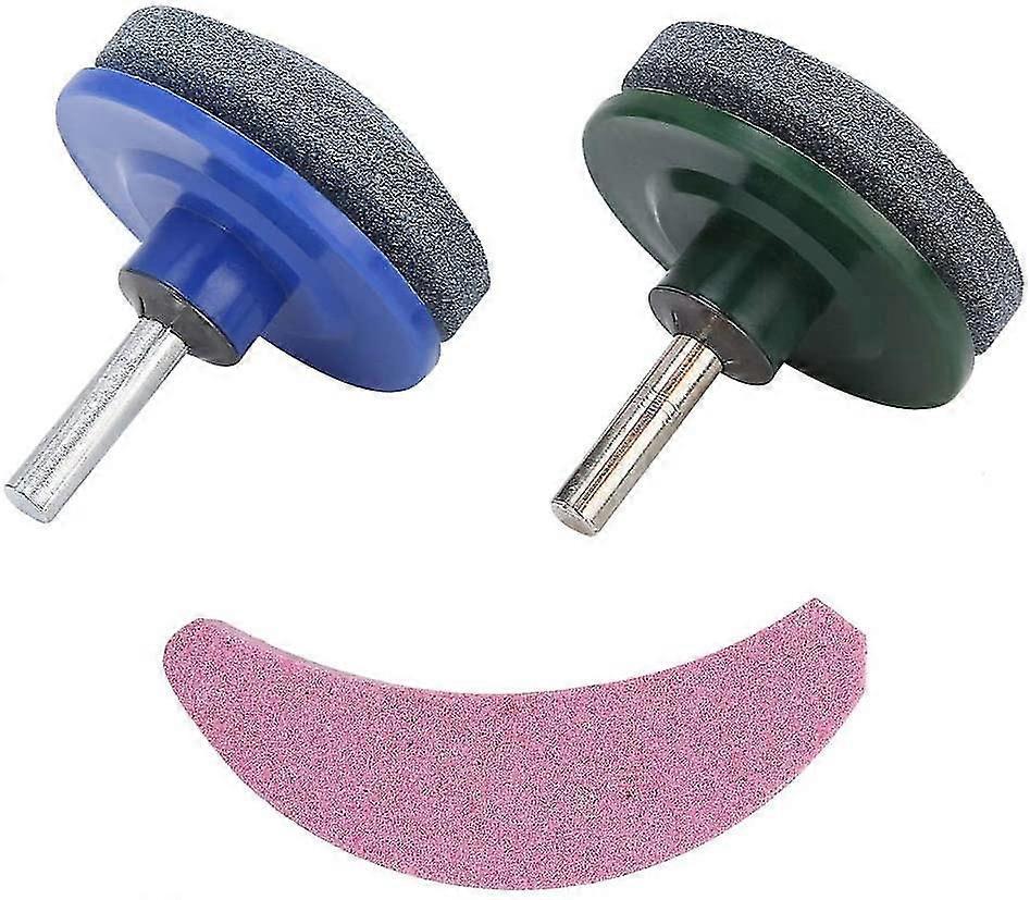 3pcs Lawn Mower Blade Sharpener Grinding Tool Blade Sharpener With Emery Material For Lawn Mowers Drills Grass Trimmers Sickles Using