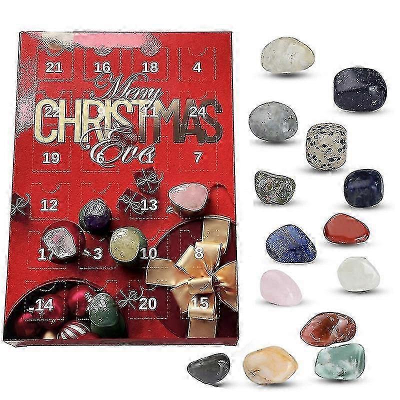 25-26 Christmas Advent Calendar,24 Days Natural Stone Gift Box,2024 Advent Calendar