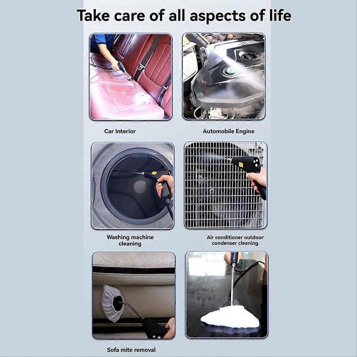 Handheld Steam Cleaner 1500W Pressure Jet Washer Machine EU Plug C