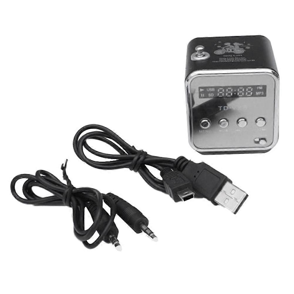 TD-V26 Digital Portable Mini Fm Radio Receiver Black