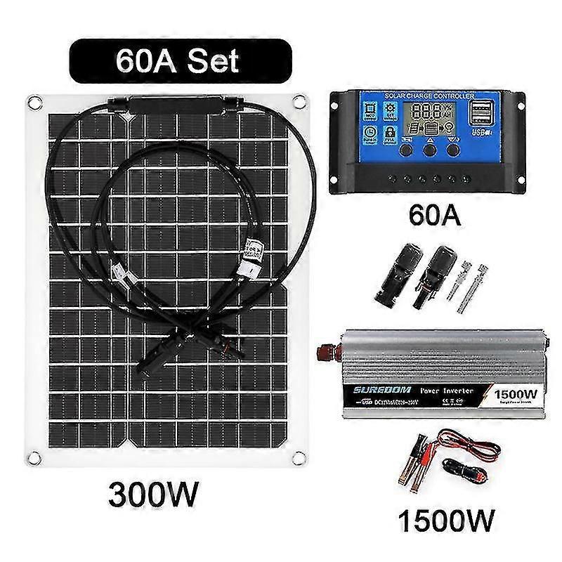 Solpaneler SolenergiSystem Kit 300w Solpanel Med 10-60a Controller