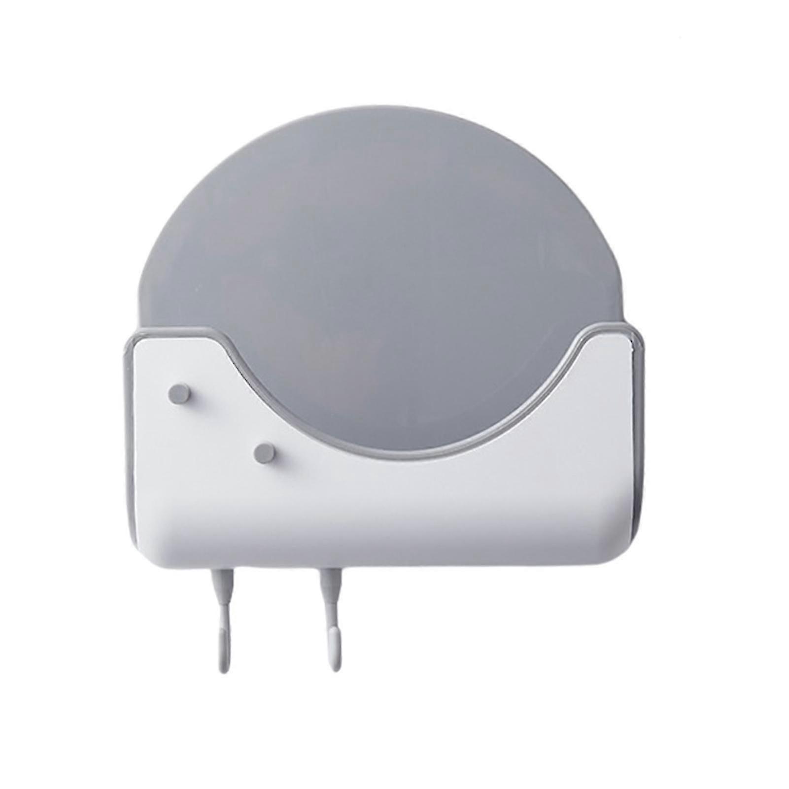 Wall Mounted Pot Lid Rack With 4 Hooks Self Adhesive Punch Free Pot Lid Holder Abs Material Kitchen